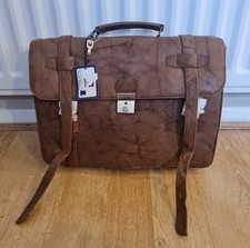 BORSA IN VERA PELLE MARRONE