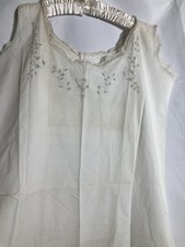 Camicia da notte francese vintage primi '900 cotone bianco lingerie