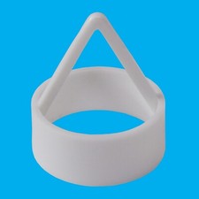 10x Plastica Bianco Rotondo