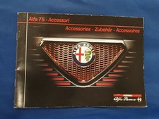 Alfa Romeo Alfa 75 1.6 1.8 2.0 prima serie catalogo accessori originali RARO!
