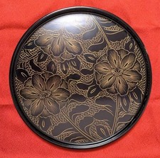 Vassoio legno laccato nero - in,