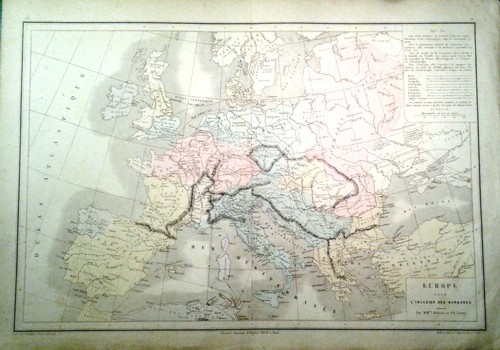 Carta geografica antica - , europa