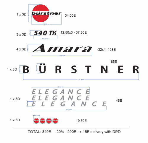 Set adesivi camper burstner - set,