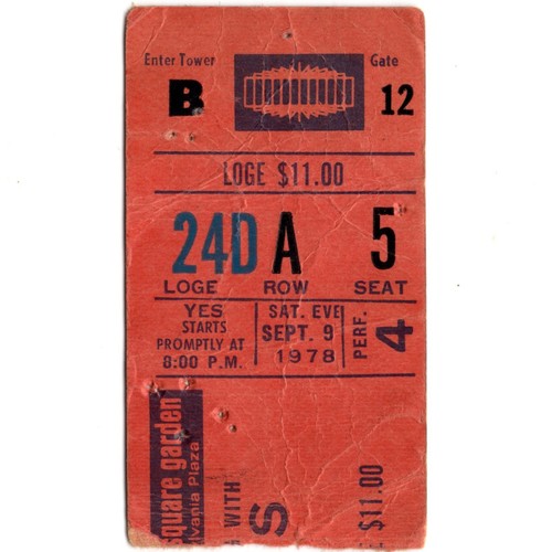 Biglietto concerto stub - si,