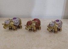 SET da 3 Portaincenso in Legno a forma di Elefante, Arredamento indiano-oriente