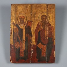 Icona Antica Santi Atanasio e