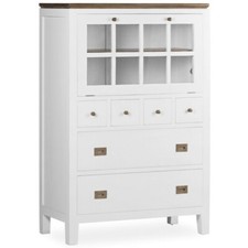 CASSETTIERA PROVENZALE VINTAGE FRANCESE LEGNO BIANCO SHABBY CHIC 90X45H135