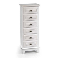 PERLA CASSETTIERA A 6 CASSETTI 40 X 30 X 109 CM COLORE BIANCO