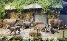 Vintage Britains Farm Brown Swiss 3x mucche e 3x vitelli, ridipinto unico