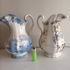 2 DUE CARAFFE CERAMICA MONDOVI BROCCA BESIO PIATTO MONDOVÌ EPOCA 800