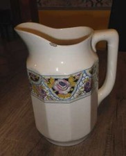 BROCCA LAVENO IN CERAMICA DA SERVIZIO BAGNO TOILETTE DECORI FLOREALI CON DIFETTI