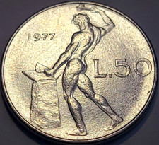 1977 Italy 50 Lire KM# 95.1 US