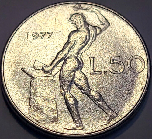 1977 italy lire 95 - 1977, km#