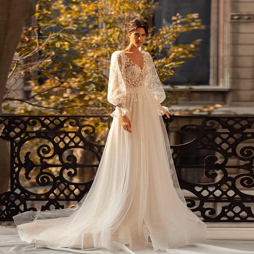 Abiti sposa scollo v - abiti,