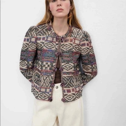 Cardigan giacca jacquard - , zara