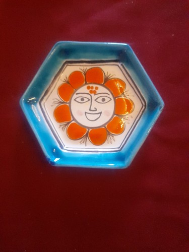 Piattino esagonale ceramiche - esagonale,
