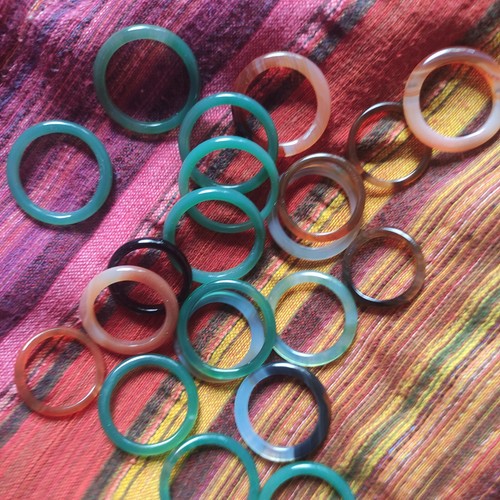 Lotto set agata anelli - set,