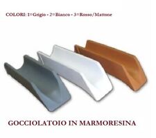 Gocciolatoio APERTO per balconi in marmoresina - Misure varie
