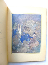 1918 LIBRO DI PREGIO LIBERTY ILLUSTRAZIONI FANTASY DULAC SHAKESPEARE LA TEMPESTA