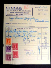 Sefram modena fattura 1954 - sefram,