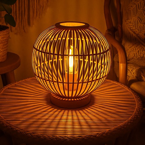 Lampada tavolo bambù - lampada, da