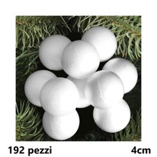 x 192 Pezzi Pallina Sfera In Polistirolo Per Decorare Decoupage Natale 4cm bal
