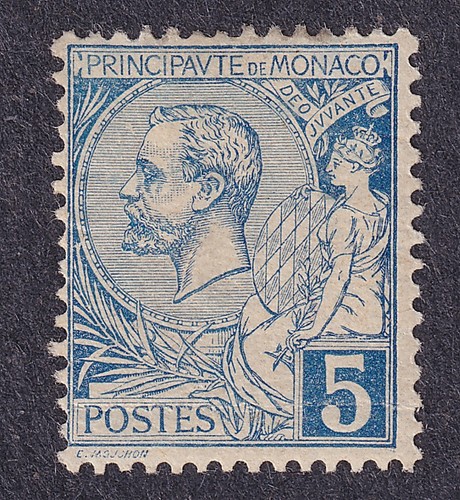 Monaco 1885 scott 5 cent - monaco, 1885,