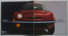 Buick's Opel GT 1969-70 Brochure di vendita originale USA 1100SR 1900S Pub. 70-OA-53