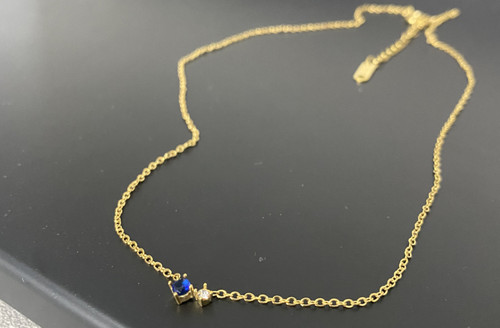 Collana con ciondolo zaffiro