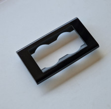 Bticino 4754NR placca Living Classic nero nera 2 doppia Schuko 3 piedini