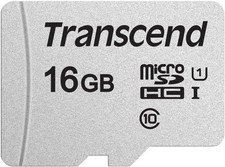 Micro SD HC 16GB Transcend Memoria MicroSD Memory Card SDHC Cl. 4 (No adattatore