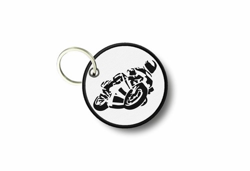 Portachiavi ricamato patch - portachiavi,