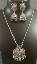 Costume tribale etnico ossidato argento asiatico COLLANA GIROCOLLO GIOIELLI 