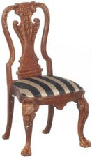 Sedia queen anne - queen, noce