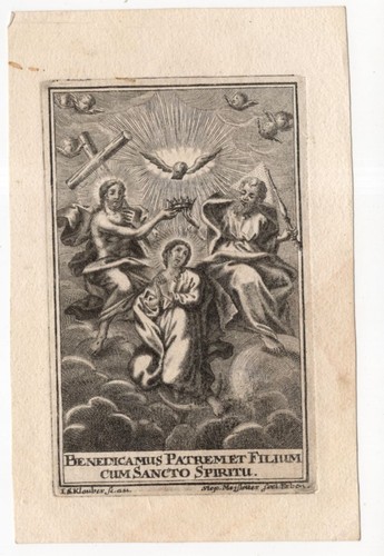 Immagine sacra benedicamus - sacra,