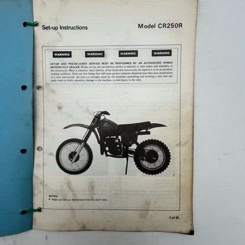 Honda cr250r manuale - honda,