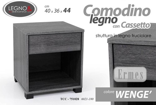 Comodino h44 cm letto - comodino,
