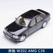 Modellino auto in lega NOREV 1:18 MERCEDES-BENZ W202 AMG C36 nero simulazione classe C