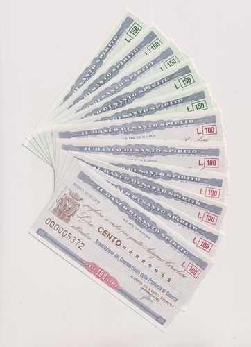 Miniassegni banco santo - miniassegni,
