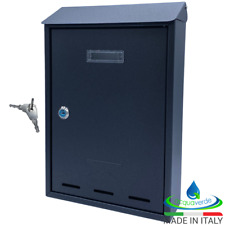 CASSETTA POSTALE A PARETE IN ACCIAIO BUCA LETTERE POSTA DA ESTERNO CON CHIAVE