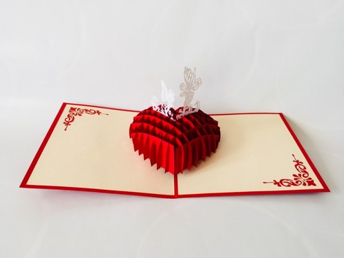 Cuore con elfi biglietti - cuore,
