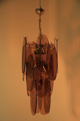 Lampadario con vetri scalare - lampadario, a