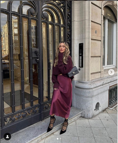 Zara nuova gonna lunga raso - lunga,