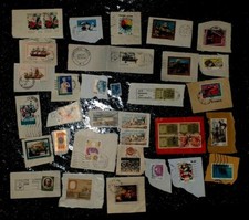 OCCASIONE REGALO BLOCCO FRANCOBOLLI  ITALIANI SU FRAMMENTO