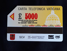 Carta scheda telefonica Città del Vaticano RARA guardia svizzera 5000 lire