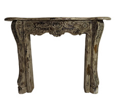 Caminetto Camino Cornice Decorativa Copri in Legno Anticato 145 cm Mensola