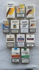 Lotto 12 Pacchetti Sigarette Vuoti MERIT/MURATTI/KIM Vintage Italia+Estero #2