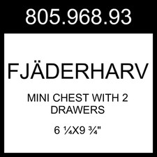 IKEA FJÄDERHARV Mini Chest With 2 Drawers Anthracite   6 ¼x9 ¾" 805.968.93