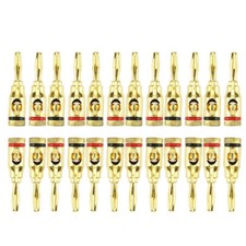 24Pcs 24K Gold Banana Plug