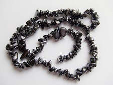 1filo/100pz perline chips pietre ematite 5-8mm  colore nero foro 0,8mm bijoux